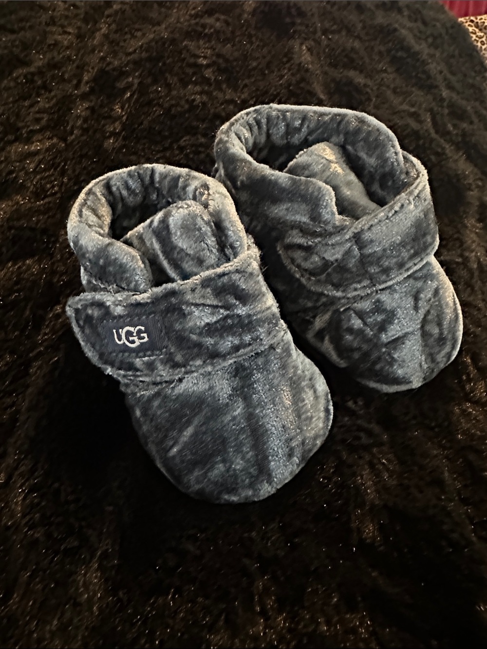 UGG Blue Plush Baby Booties